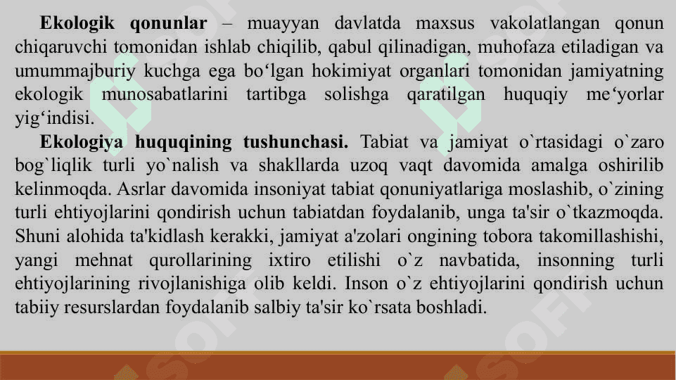 ATROF MUHITNI MUHOFAZA QILISHNING HUQUQIY ASOSLARI 2