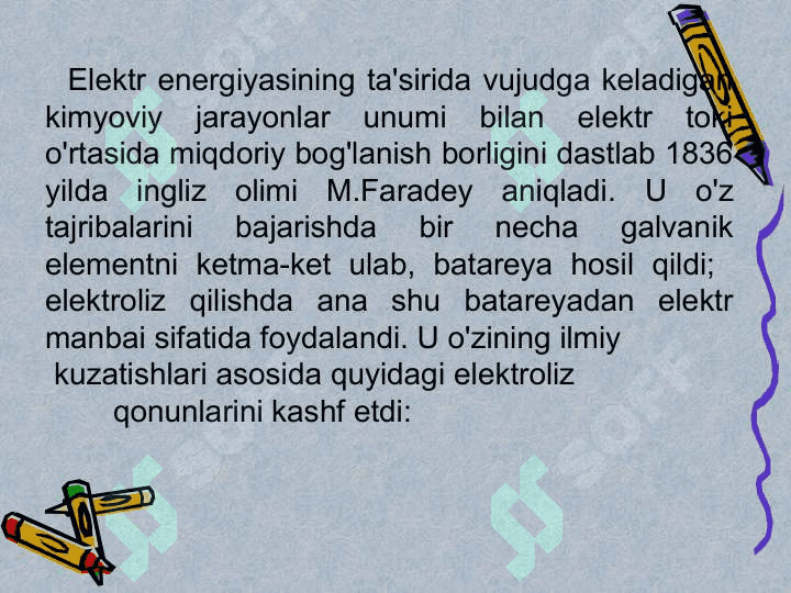 Elektroliz qonunlari 2