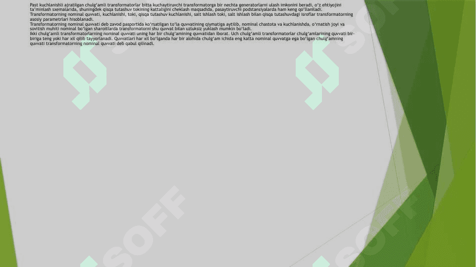 Kuch transformator va avtotransformatorlari 4