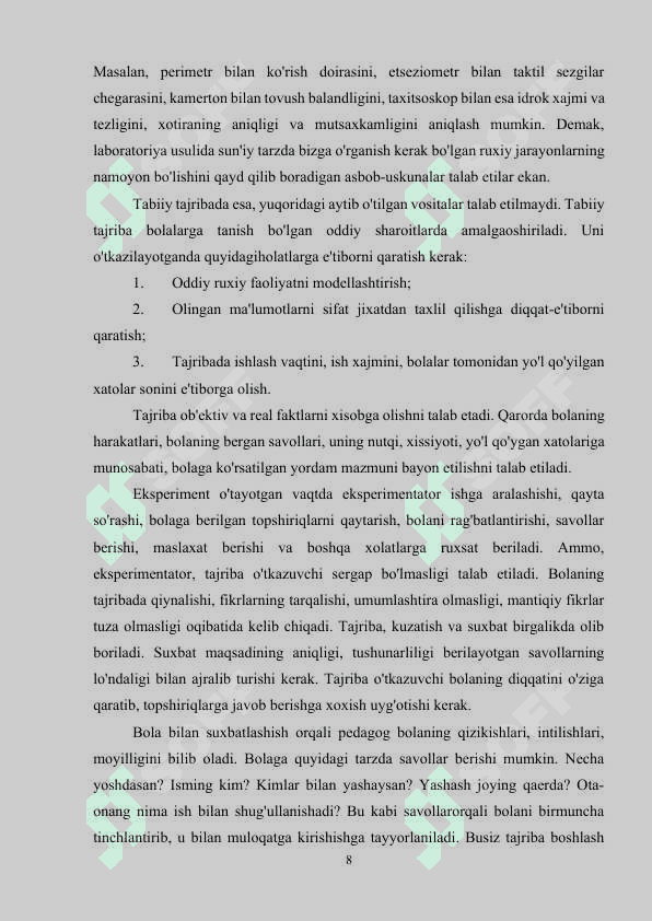 MAKTABGACHA YOSHDAGI AQLI ZAIF BOLALAR XOTIRASINING O'ZIGA XOS XUSUSIYATLARI 8