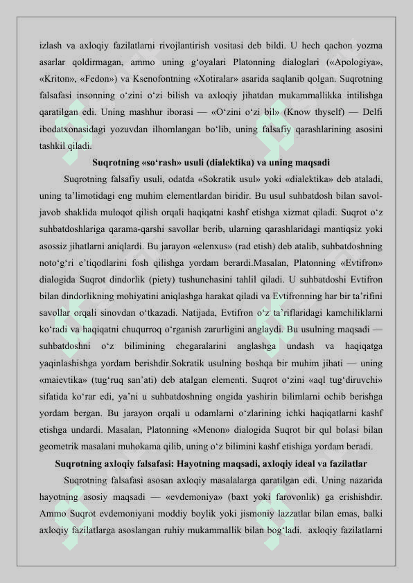 Sofistika va Suqrot falsafasining muhim jihatlari 25 7