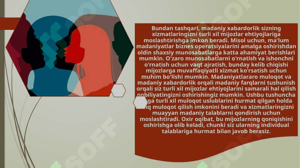 Turli madaniyat vakillariga xizmat ko’rsatish 5
