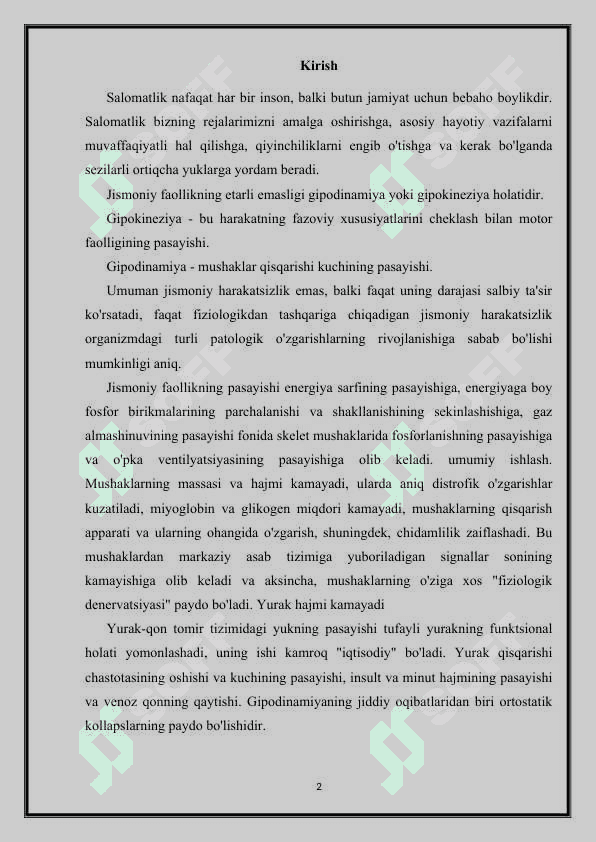 Gipodinamiya va uning oqibatlari 2