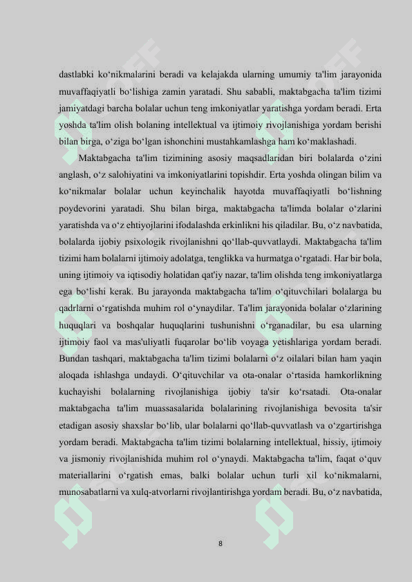 Maktabgacha yoshdagi aqli zaif bolalarga ta'lim tarbiya berish jarayonida nutqdan foydalanish 7