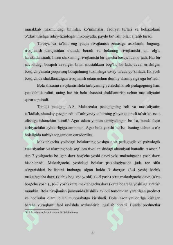 Maktabgacha yoshdagi bolalar bilan tashkil etiladigan ijtimoiy-pedagogik faoliyat 8