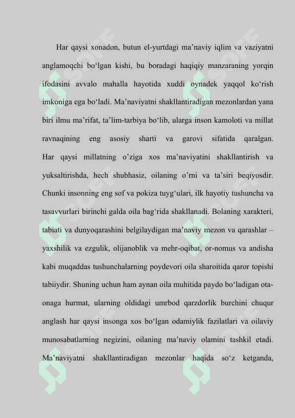 Ma’naviyat va madaniyat, ularning o‘zaro munosabatlari. Ma’naviyatni shakllantiradigan asosiy mezonlar 7