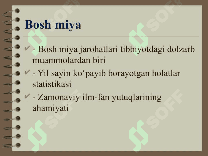 Bosh miya jarohatlarida zamonaviy fan yutuqlarini  Blum taksonomiyasi asosida tahlil qilish 3