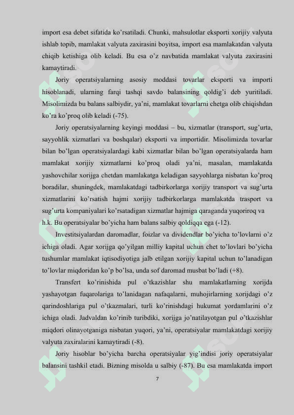 O’ZBEKISTON IQTISODIYOTINING QARZ MUAMMOLARI: TASHQI QARZ VA UNGA XIZMAT KO’RSATISH 7