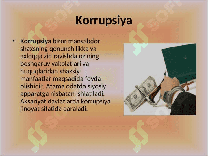 Korrupsiyaning mohiyati va uning oqibatlar 2