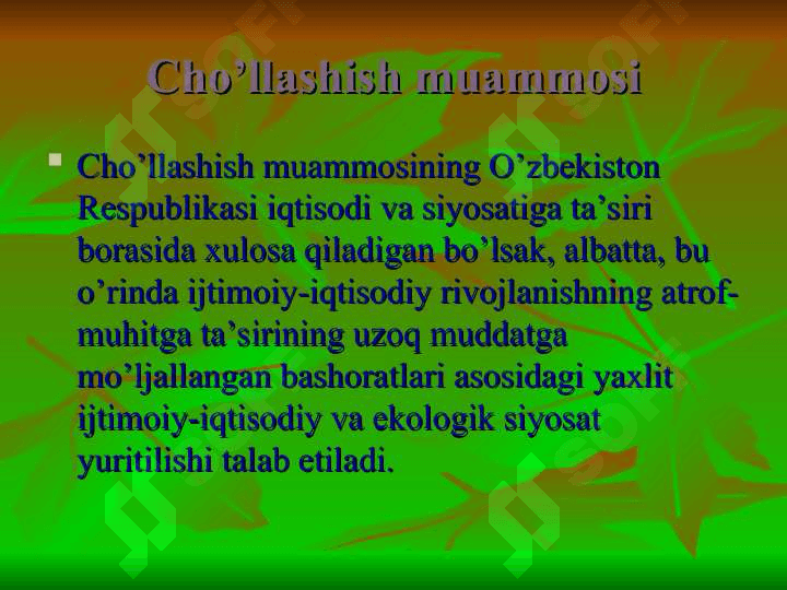Cho'l va chalacho'l o'simliklar dunyosi slayd 3
