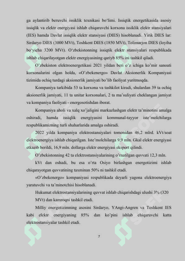 ENERGETIKA SIYOSATI 7