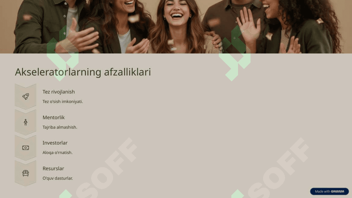 Akselerator modeli: Innovatsiyalarni tezlashtirish 4