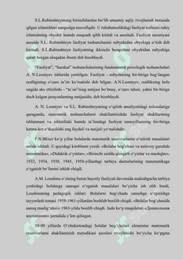 MAKTABGACHA TA'LIM MUASSASALARIDA MATEMATIKANI TASHKIL ETISHNING O'ZIGA XOSLIGI 4