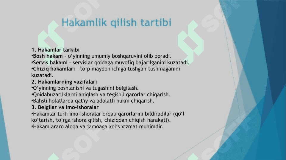 Badminton o'yin qoidalari va hakamlik qilish musobaqalarni tashkil etish 4