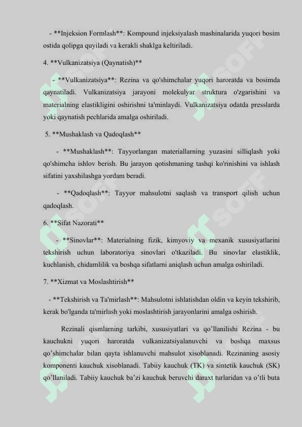 2.	Rezino qotishmalar (kompozit materiallar) tayyorlash texnologiyasi 4