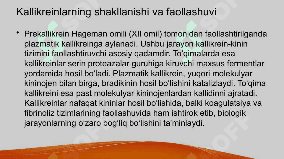 Kallikrein-kinin tizimi , klinik ahamiyati 5