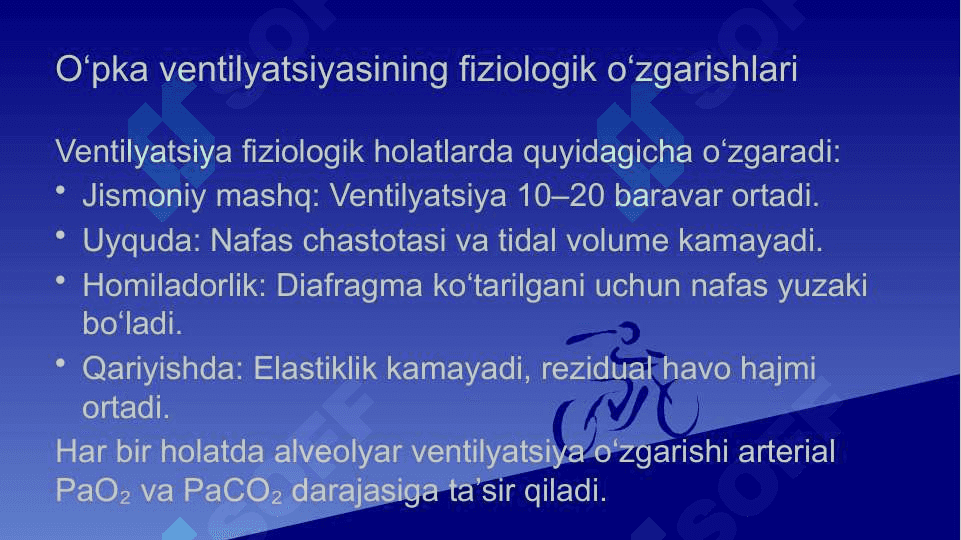 O’pka ventelatsiyasi . Insonda auskultatsiya 6