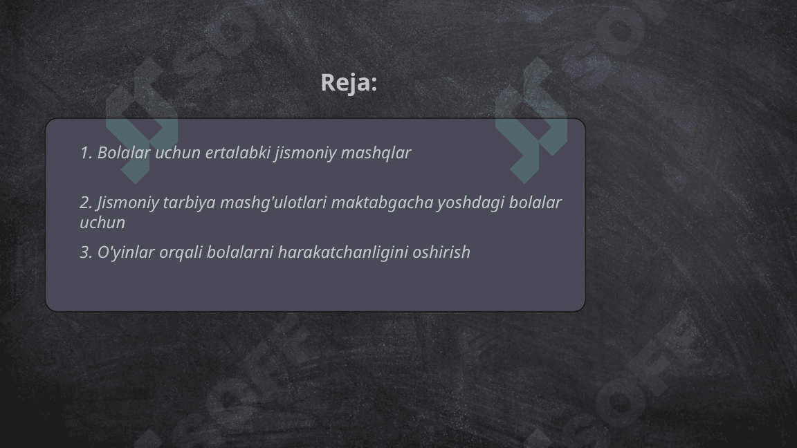 Maktabgacha tayyorlov guruhdagi bolalarni jismoniy tarbiyasini rivojlantirish 2