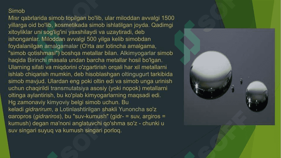 12 GURUH ELEMENTLARI RUX , KADMIY VA SIMOB BIRIKMALARI 4