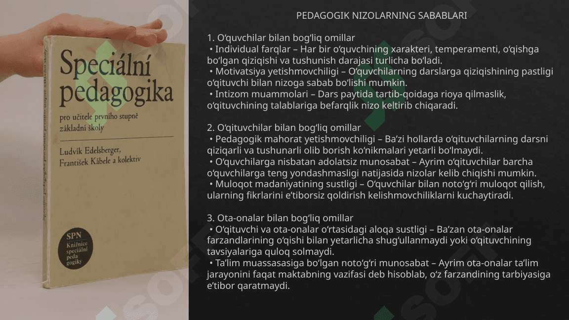 PEDAGOGIK NIZOLAR VA ULARNI OLDINI OLISH YO'LLARI 4