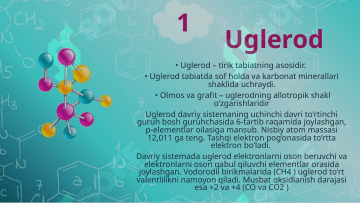 Uglerod birikmalari va xossalari 3