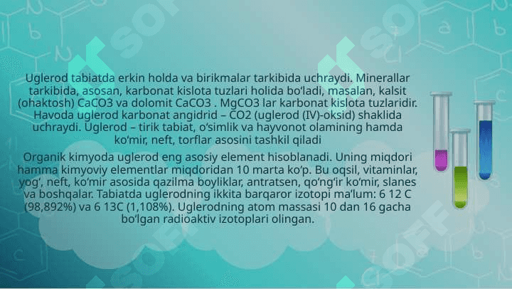 Uglerod birikmalari va xossalari 5