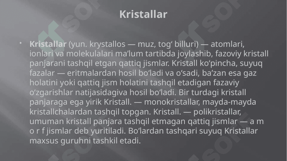 Kristallarning tarkibi simmetriyasi va strukturasi 3