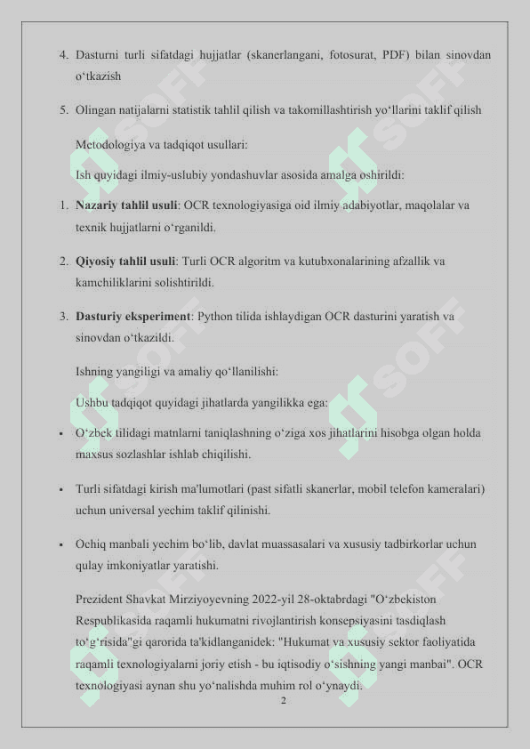 OCR texnologiyasining nazariy asoslari OCR tushunchasi va qo‘llanilishi 2