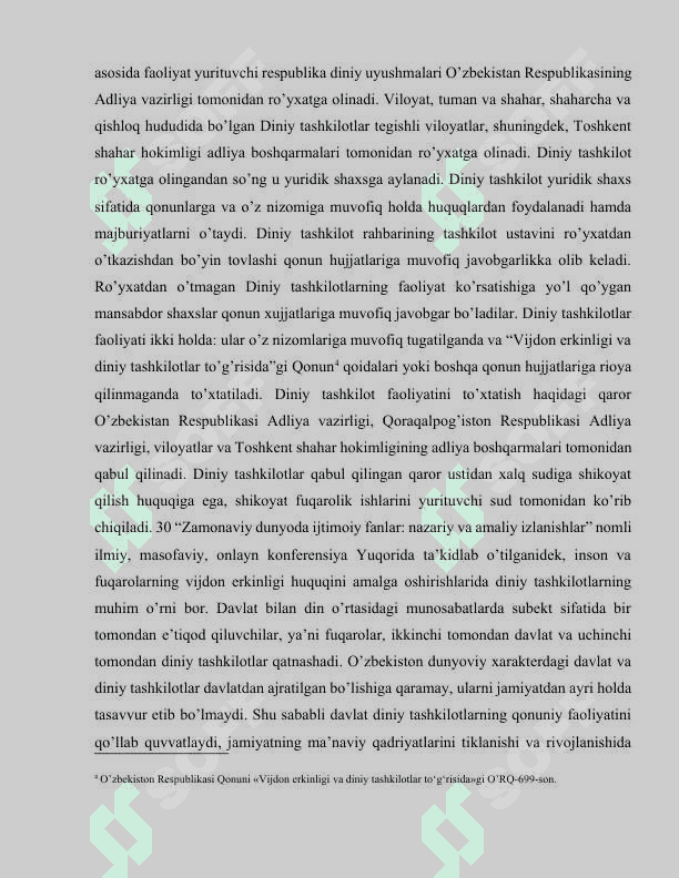 Vijdon va etiqod erkinligining tarifi 8