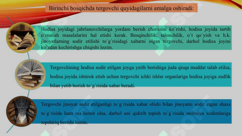 Hodisa joyini ko`zdan kechirish 8