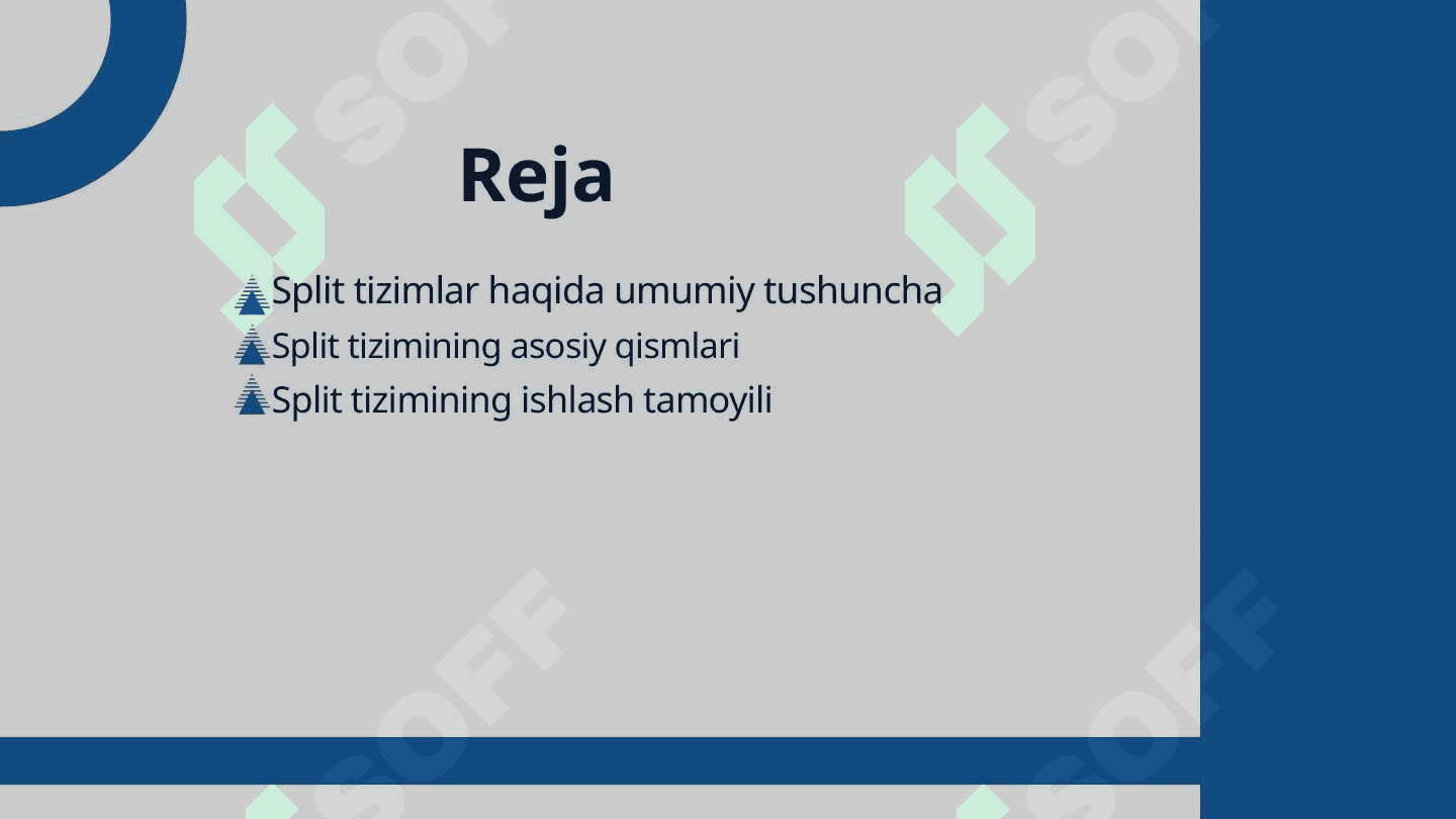 SPLIT tizimli havoni konditsiyalash tizimlari printsipial sxemalari 2