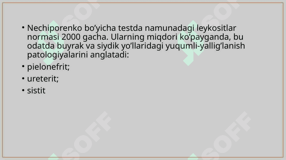 Siydikni laborator-instrumental tekshiruvlari. 7