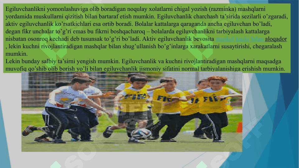 Yosh futbolchilarda egiluvchanlikni rivojlantirish. 3