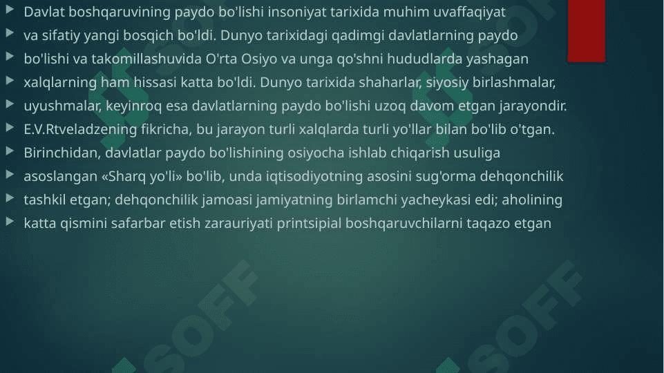 O'zbek davlatchiligining tarixiy  bosqichlari  o’zbekiston hududidagi davlatlar tarixi misolida 3