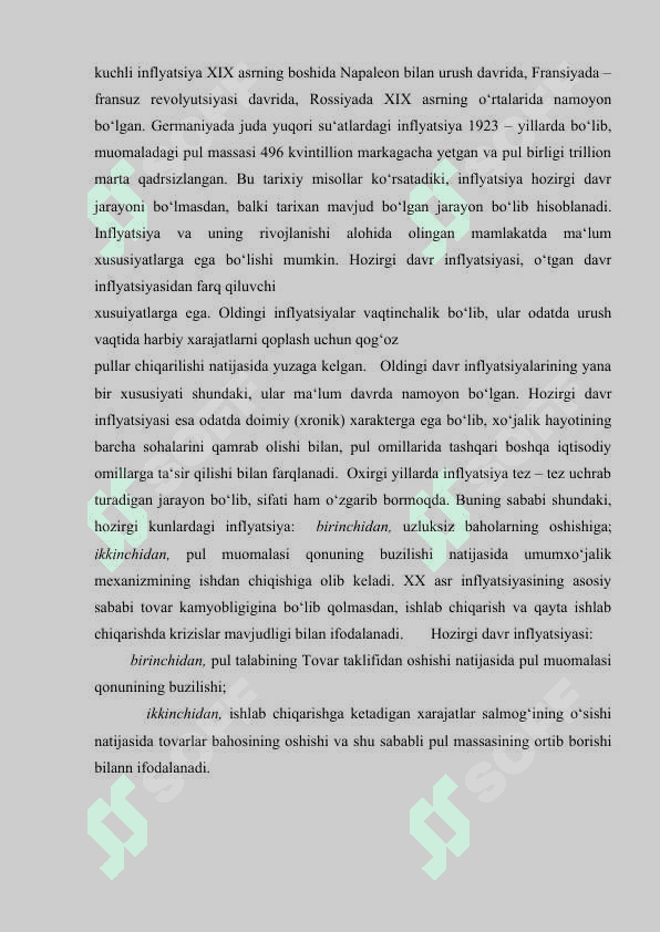 Inflyatsiya muammosi holati va yechimi 7