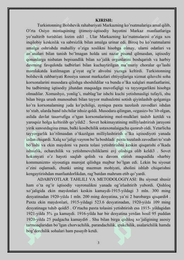 Turkistonda 1921-1922 yillardagi yer suv islohotining mazmuni va mohiyati. 3
