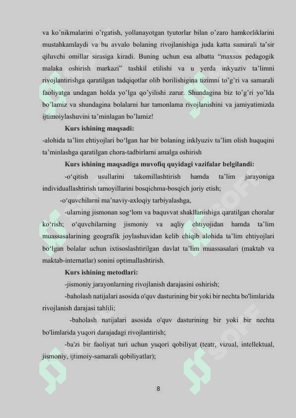 Aqli zaif bolalarda ijtimoiy ko'nikmalarni hosil qilishning xususiyatlari 8