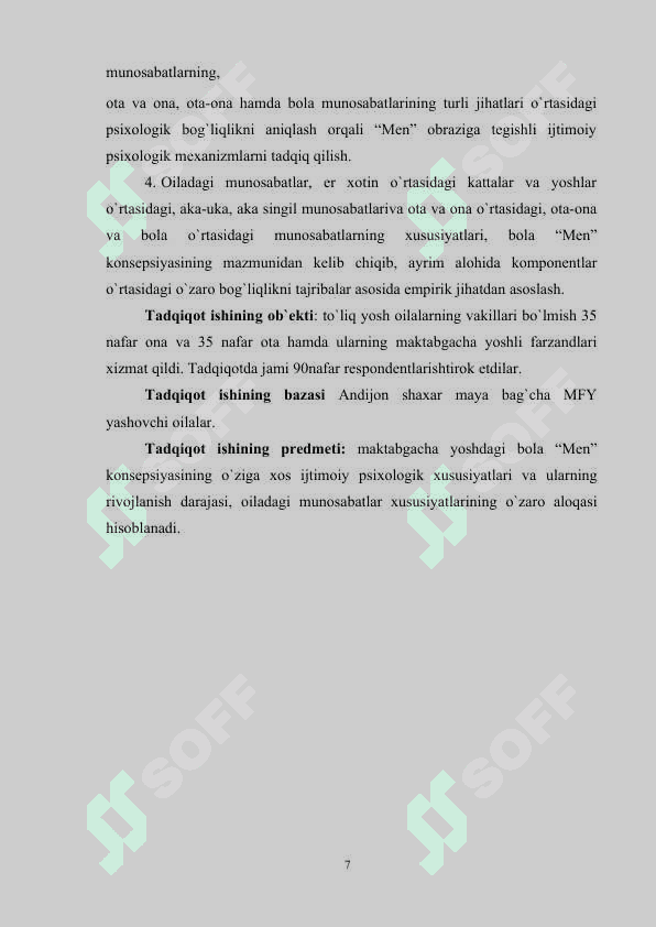 OILAVIY MUNOSABATLAR TIZIMIDA BOLANING O‘ZINI-O‘ZI ANGLASHI MUAMMOSI. 6