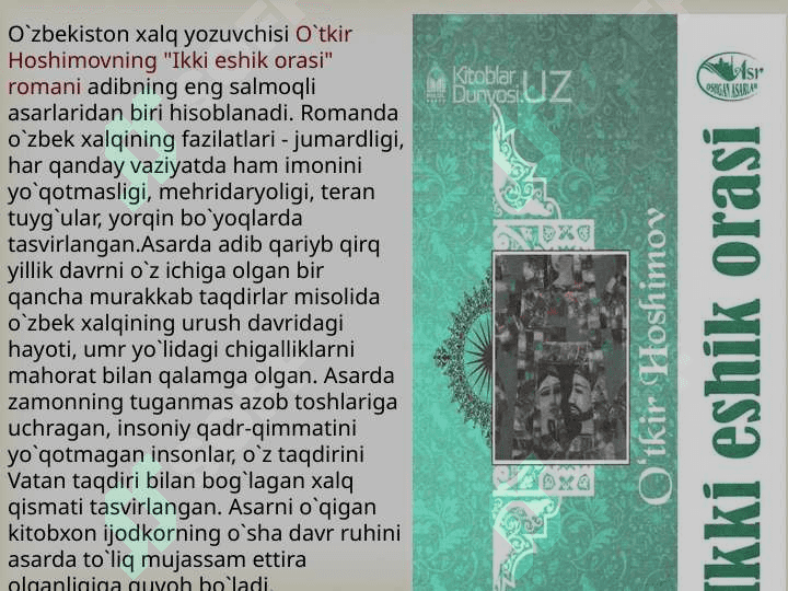 XX asr O'zbek adabiyotining til xususiyatlari 4