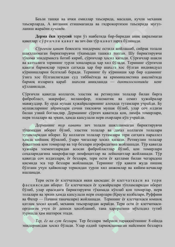 Тери ва унинг ҳосилалари. 4