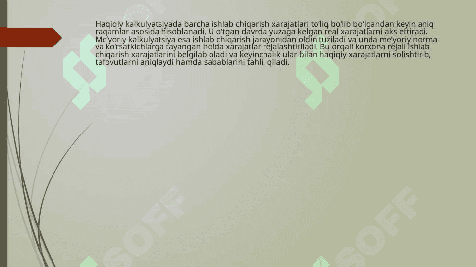 kalkulyatsiya qilishning buyurtmali usuli 8