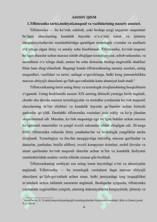 Tiflotexnika tarixi,mohiyati,maqsad va vazifalari. 4