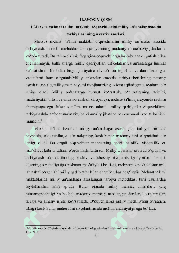 Maxsus mehnat ta’limi maktabi o‘quvchilarini milliy an'analar asosida tarbiyalash 4