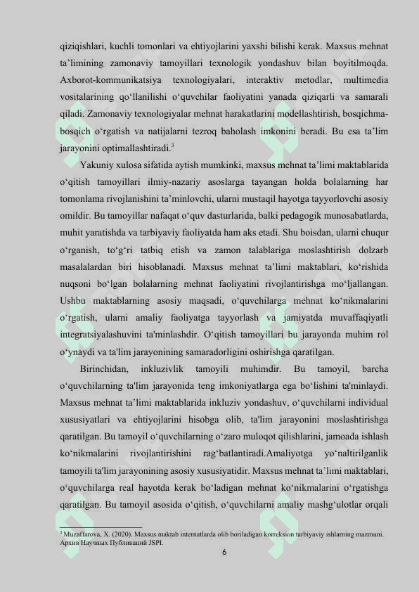 Maxsus mehnat ta’limi maktablarida o‘qitish tamoyillari 6