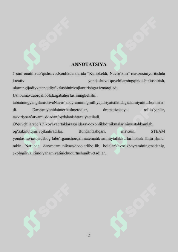 1-sinf ona tili va o`qish savodxonligi darslarida “Kulib keldi, Navro`zim” mavzusi bo`yicha matn ustida ishlash 2