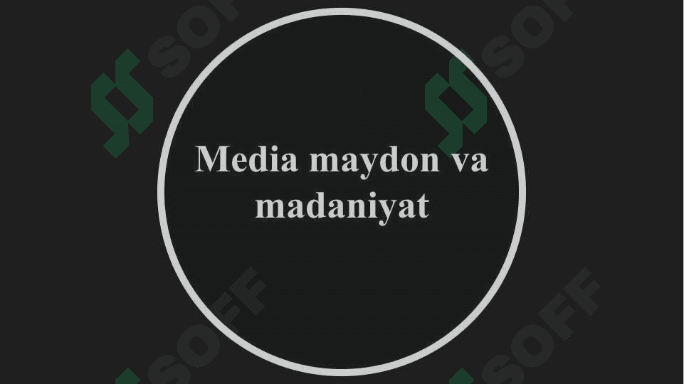 Media maydon tuzulishi va internet jurnalistikasida raqobat muhiti. 7