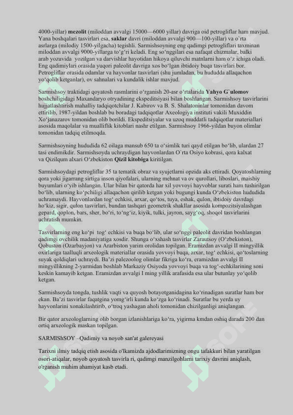 Sarmishsoy darasi 2