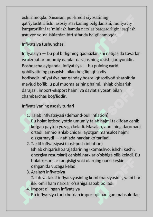 O‘zbekiston Respublikasida inflyatsiya jarayonlari tahlili 3