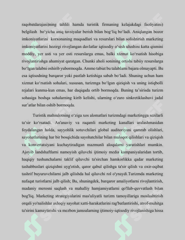Turizm faoliytida marketingni o'rni 3