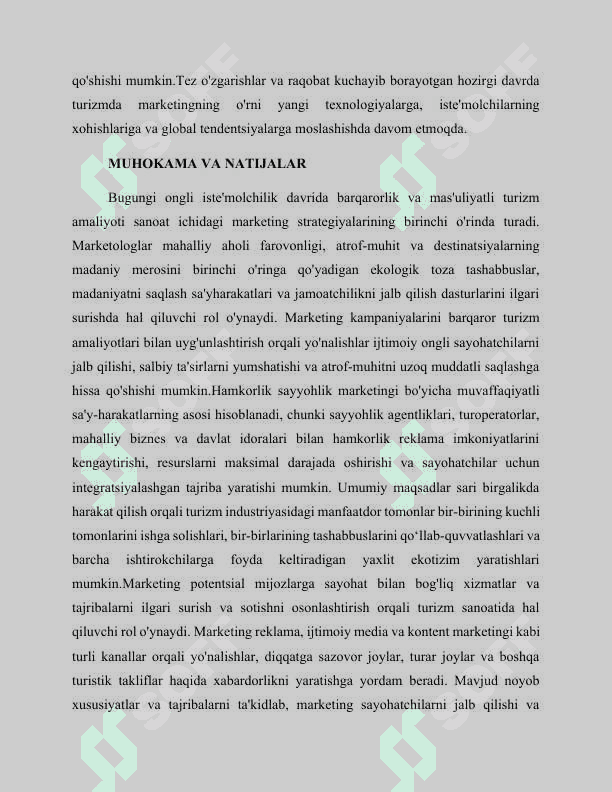 Turizm faoliytida marketingni o'rni 4